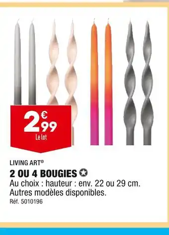 Living art 2 ou 4 bougies