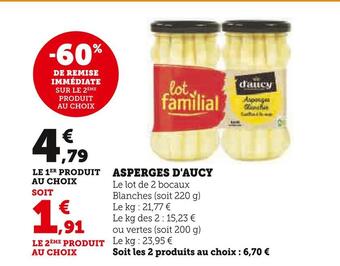 Super U D'aucy asperges offre