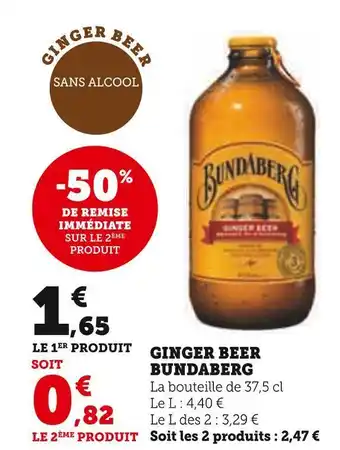 Hyper U Bundaberg ginger beer offre