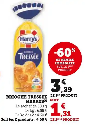 Hyper U Harrys brioche tressee offre