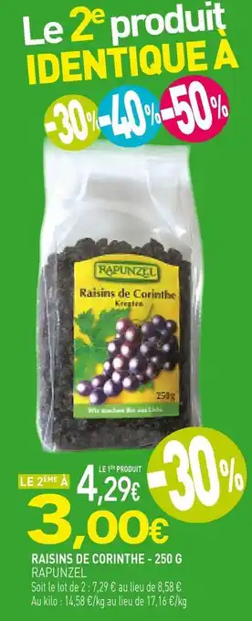 Rapunzel raisins de corinthe