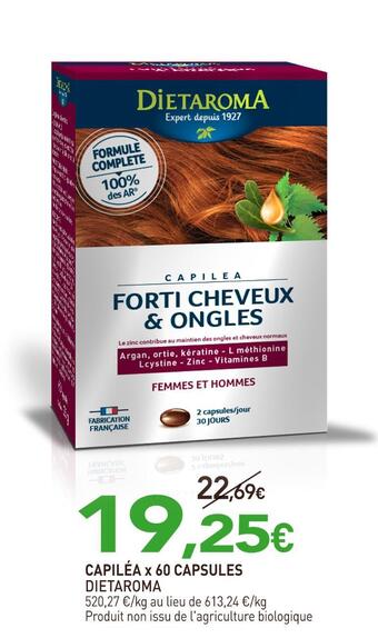 naturéO Dietaroma capiléa x 60 capsules offre