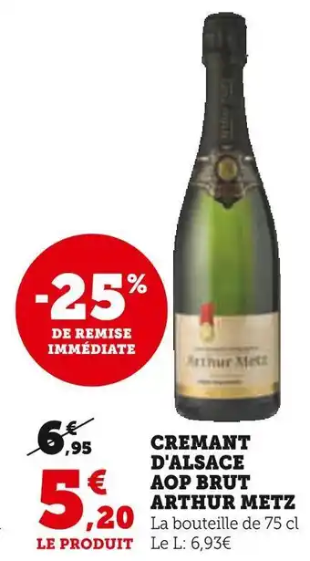 Arthur metz crémant d'alsace aop brut