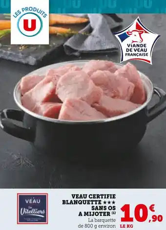 Hyper U Veau certifie blanquette sans os a mijoter offre