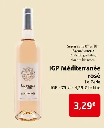Colruyt La perle igp méditerranée rosé offre