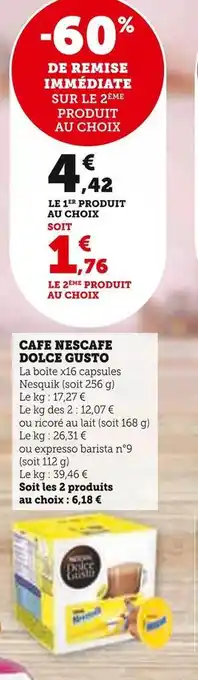 Hyper U Nescafe cafe offre