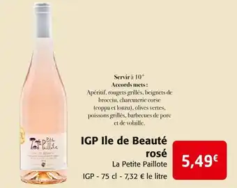 La petite paillote igp ile de beauté rosé