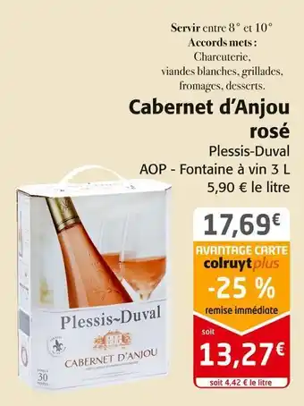 Colruyt Plessis-duval cabernet d’anjou rosé offre
