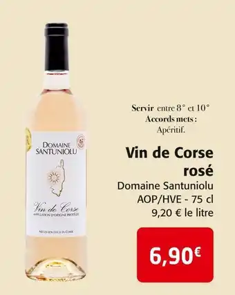 Colruyt Domaine santuniolu vin de corse rosé offre