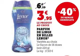 Hyper U Lenor parfum de linge en billes* offre