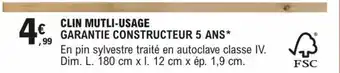 CLIN MUTLI-USAGE GARANTIE CONSTRUCTEUR 5 ANS*