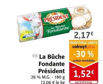 Colruyt Président la bûche fondante offre