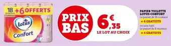 Hyper U Lotus papier toilette confort offre