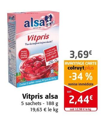 Colruyt Alsa vitpris offre