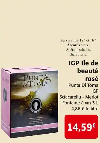 Colruyt Punta di toma igp ile de beauté rosé offre