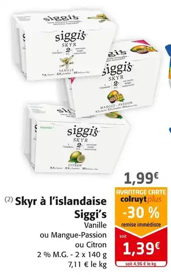 Colruyt Siggi’s skyr à l’islandaise offre