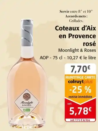 Colruyt Moonlight & roses coteaux d’aix en provence rosé offre