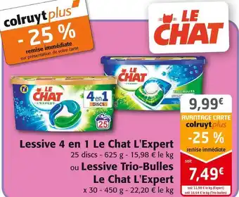Colruyt Le chat l'expert lessive 4 en 1 offre