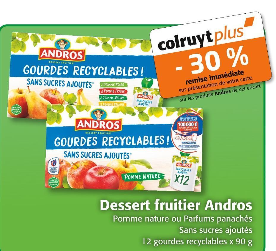 Colruyt Andros dessert fruitier offre