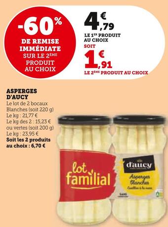 Hyper U D'aucy asperges offre