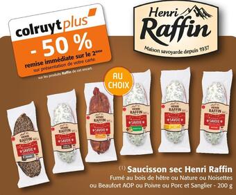 Colruyt Henri raffin saucisson sec offre
