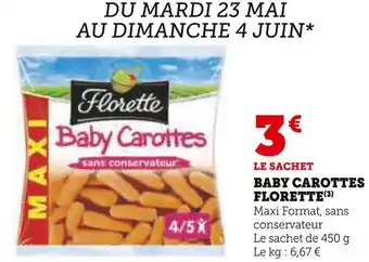 Florette baby carottes
