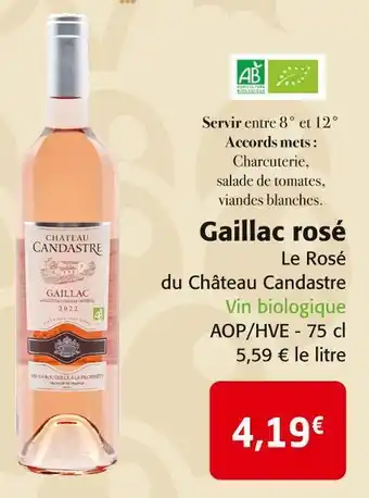 Colruyt Château candastre gaillac rosé offre