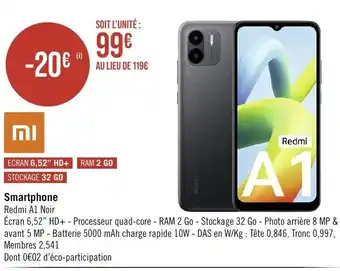 Smartphone Redmi A1 Noir