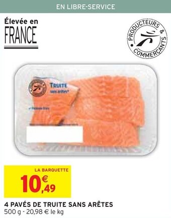 Intermarché 4 PAVÉS DE TRUITE SANS ARÊTES offre