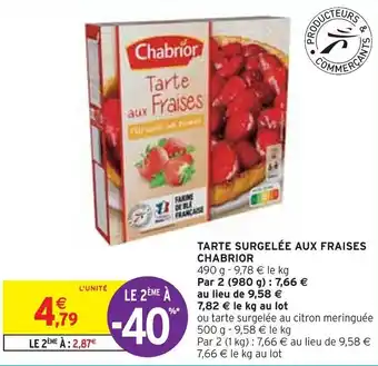 Intermarché TARTE SURGELÉE AUX FRAISES offre