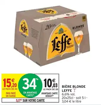 Intermarché BIÈRE BLONDE offre
