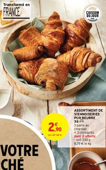 Intermarché ASSORTIMENT DE VIENNOISERIES PUR BEURRE X6 offre