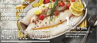 Intermarché FILETS DE POISSONS SAUVAGES ESPÈCES SELON ARRIVAGES SOIT 9,96 € LE KG offre