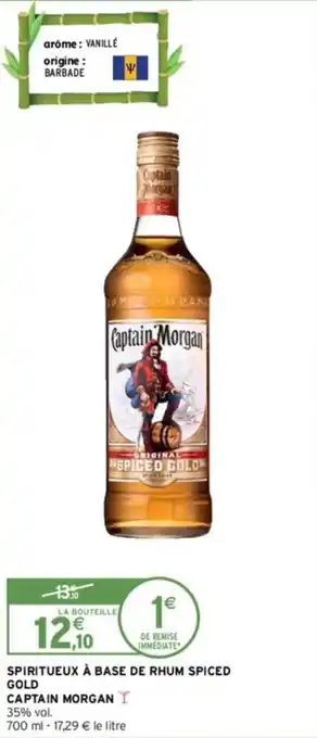 SPIRITUEUX À BASE DE RHUM SPICED GOLD