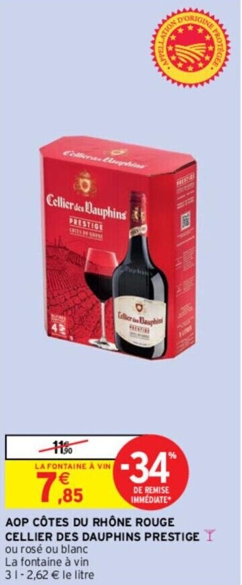 Intermarché AOP CÔTES DU RHÔNE ROUGE offre