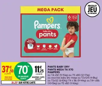 PANTS BABY DRY PANTS MEGA T6 X70