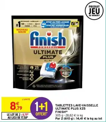 Intermarché TABLETTES LAVE-VAISSELLE ULTIMATE PLUS X25 offre