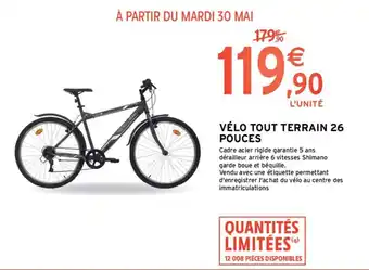 Intermarché VÉLO TOUT TERRAIN 26 POUCES offre
