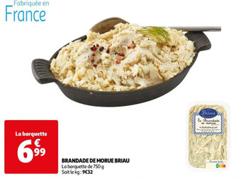 Auchan BRANDADE DE MORUE BRIAU offre