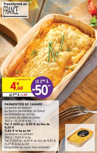 Intermarché Hyper PARMENTIER DE CANARD offre