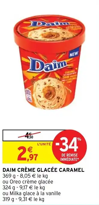Intermarché Hyper DAIM CRÈME GLACÉE CARAMEL offre