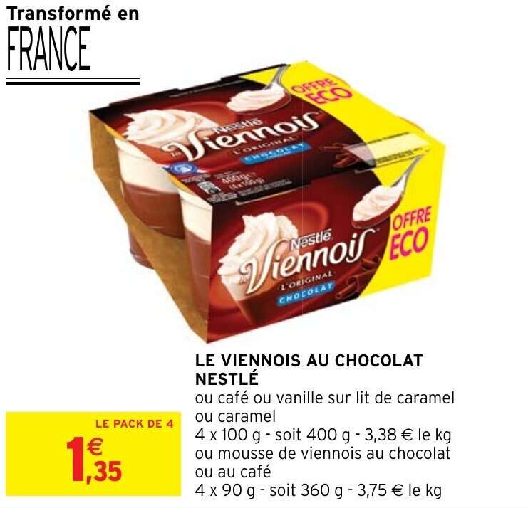 Intermarché Hyper LE VIENNOIS AU CHOCOLAT NESTLÉ offre