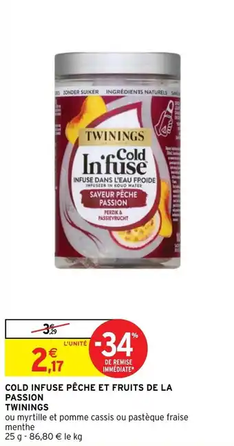 Intermarché Hyper COLD INFUSE PÊCHE ET FRUITS DE LA offre