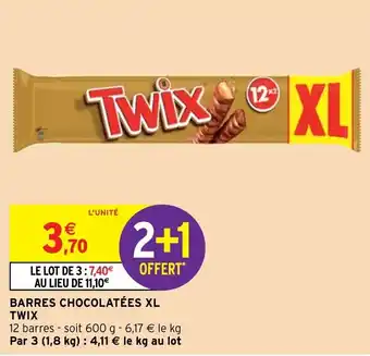 BARRES CHOCOLATÉES XL TWIX
