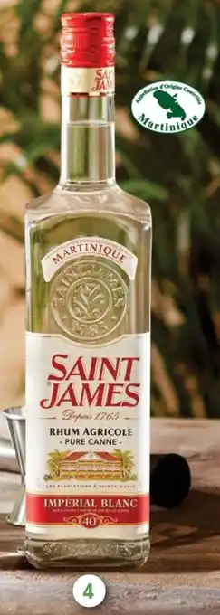 Intermarché Hyper RHUM AGRICOLE BLANC IMPÉRIAL SAINT JAMES offre