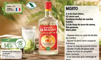 Intermarché Hyper RHUM BLANC AGRICOLE LA MAUNY offre