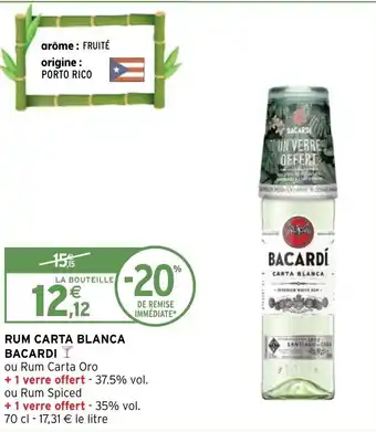 Intermarché Hyper RUM CARTA BLANCA BACARDI offre