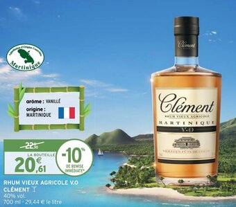 RHUM VIEUX AGRICOLE V.O CLÉMENT