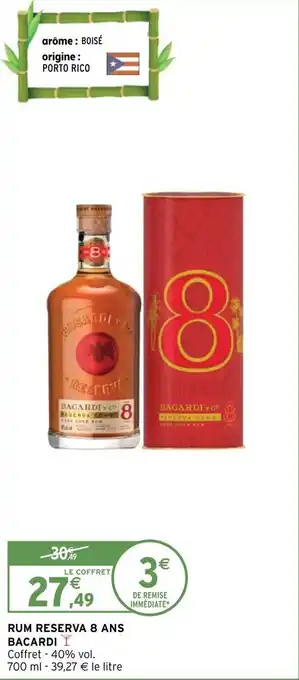 RUM RESERVA 8 ANS BACARDI