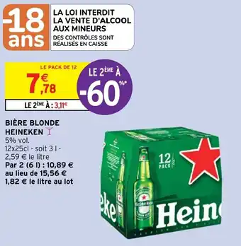 Intermarché Hyper BIÈRE BLONDE HEINEKEN offre